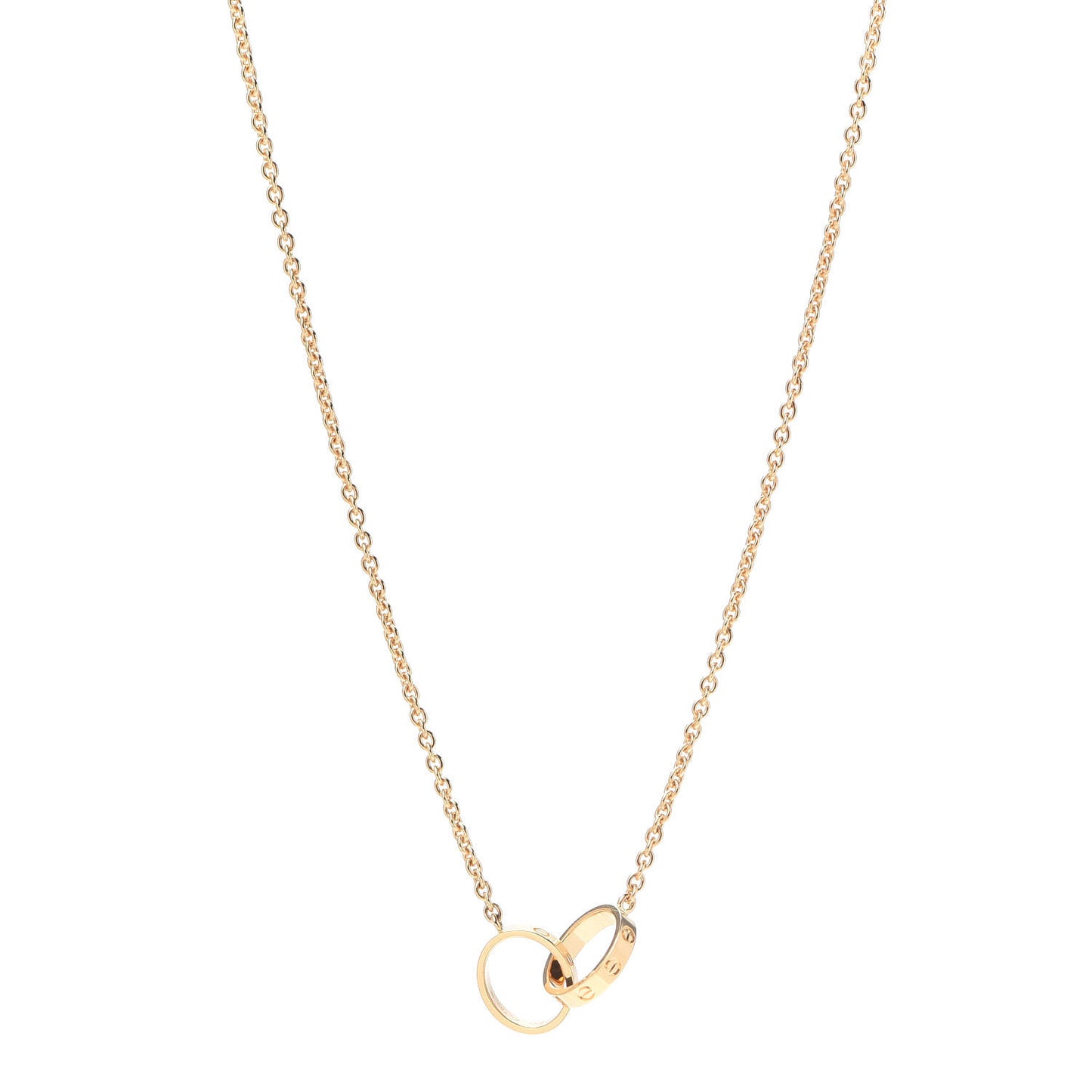 18K Yellow Gold Interlocking LOVE Necklace