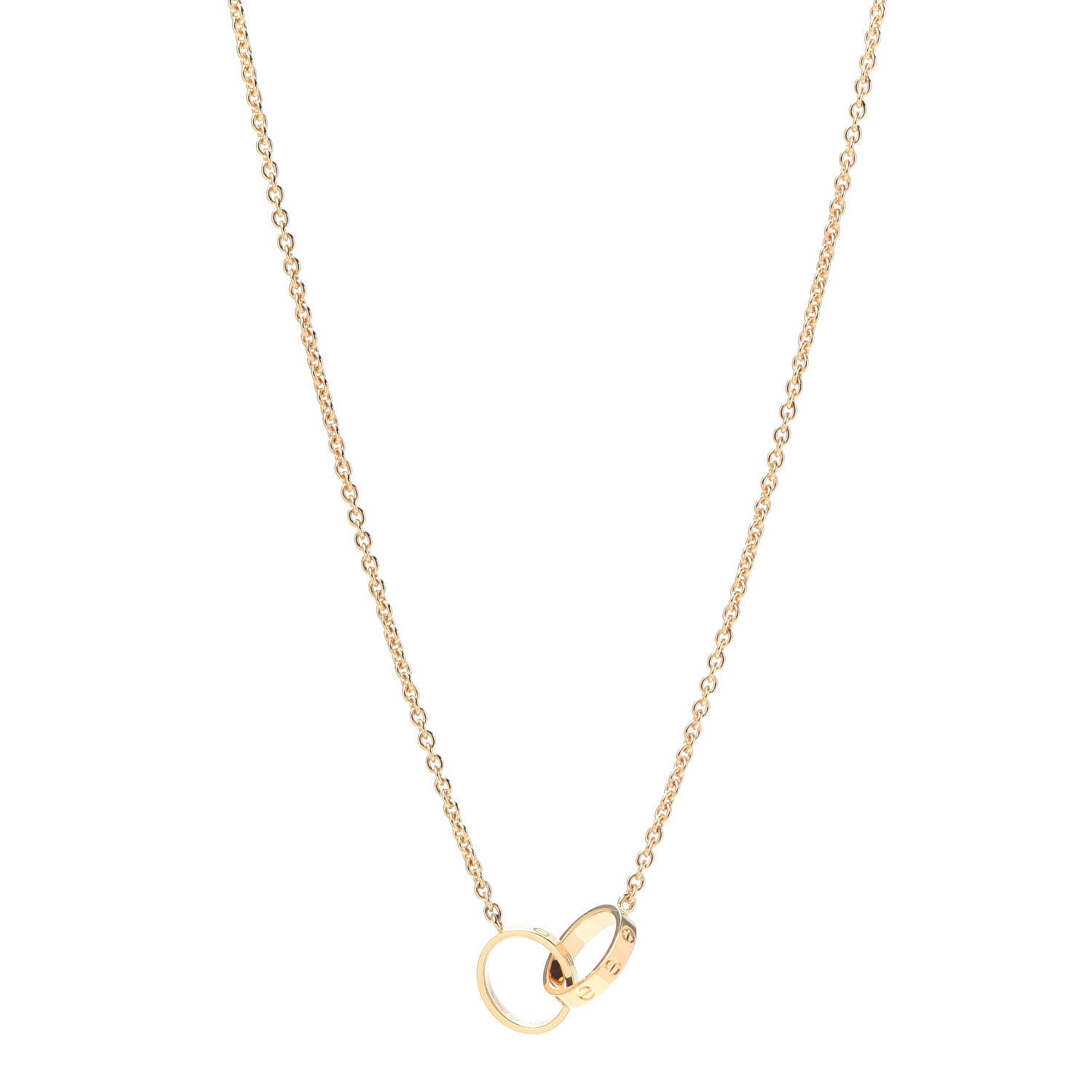 Cartier 18K Yellow Gold Interlocking LOVE Necklace 1 of 8