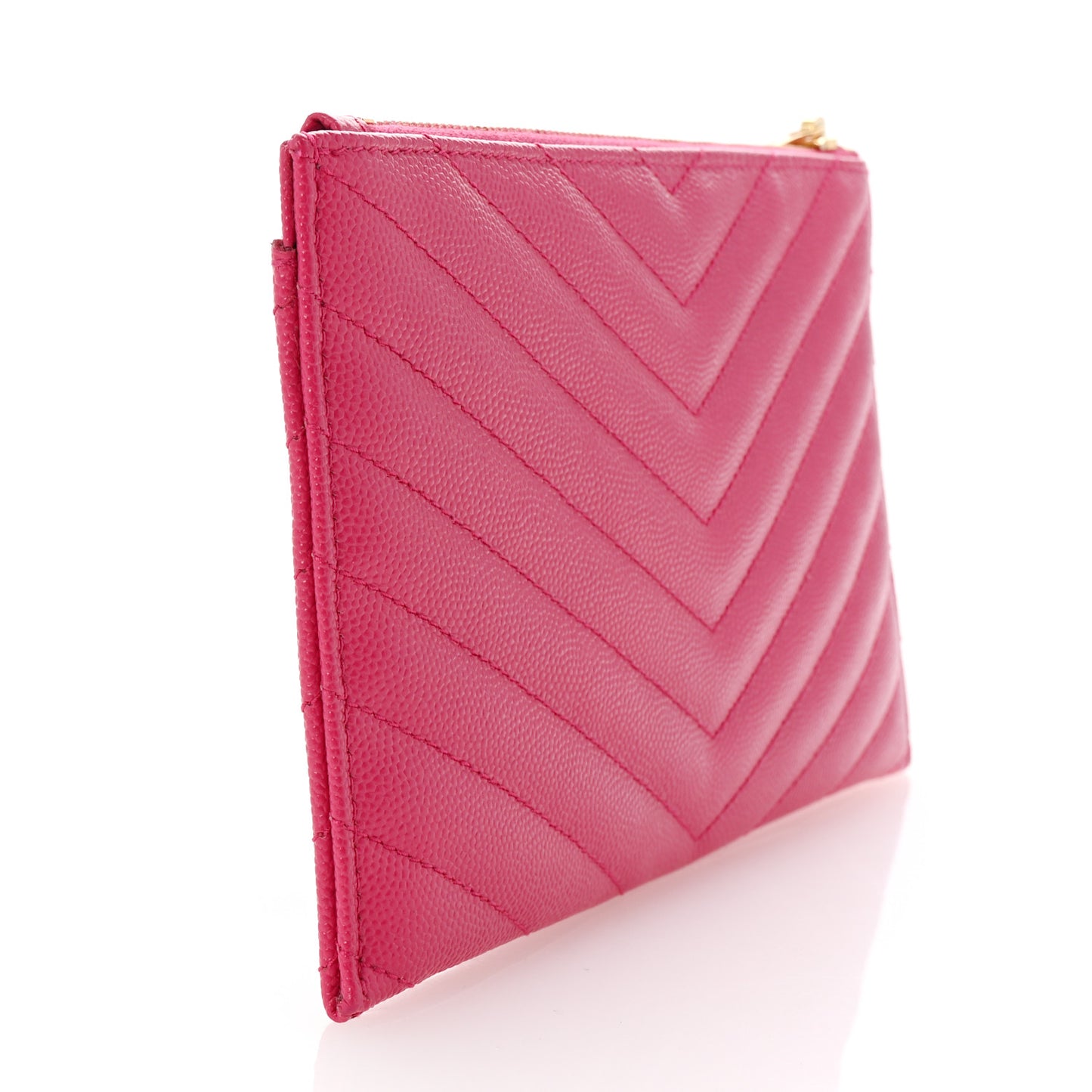 Grain De Poudre Chevron Monogram Bill Pouch Fresh Fuxia