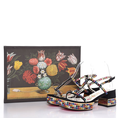 Gucci Kid Scamosciato Crystal Mira Platform Sandals 37 Multicolor 8 of 8