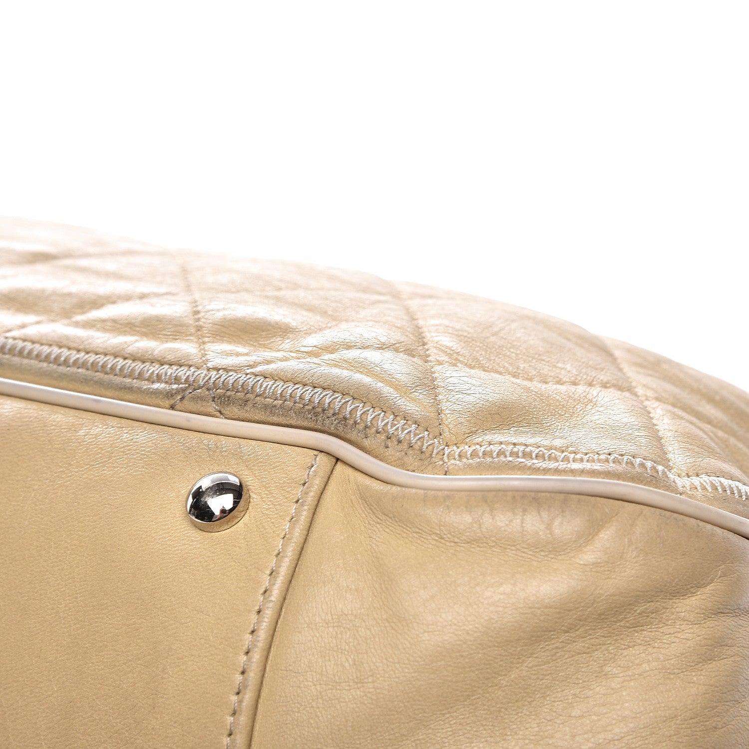 Chanel Lambskin Quilted Large East West Accordion Flap Beige 14 of 14