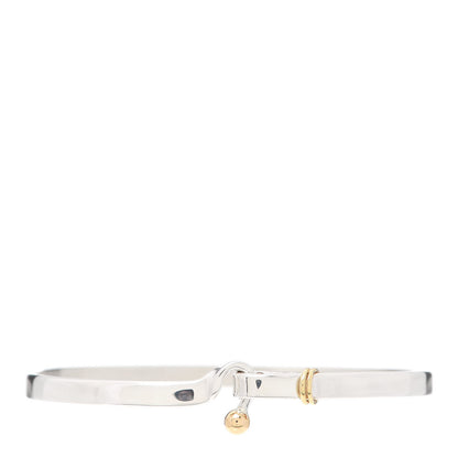 Tiffany Sterling Silver 18K Yellow Gold Hook Eye Bangle Bracelet 1 of 4
