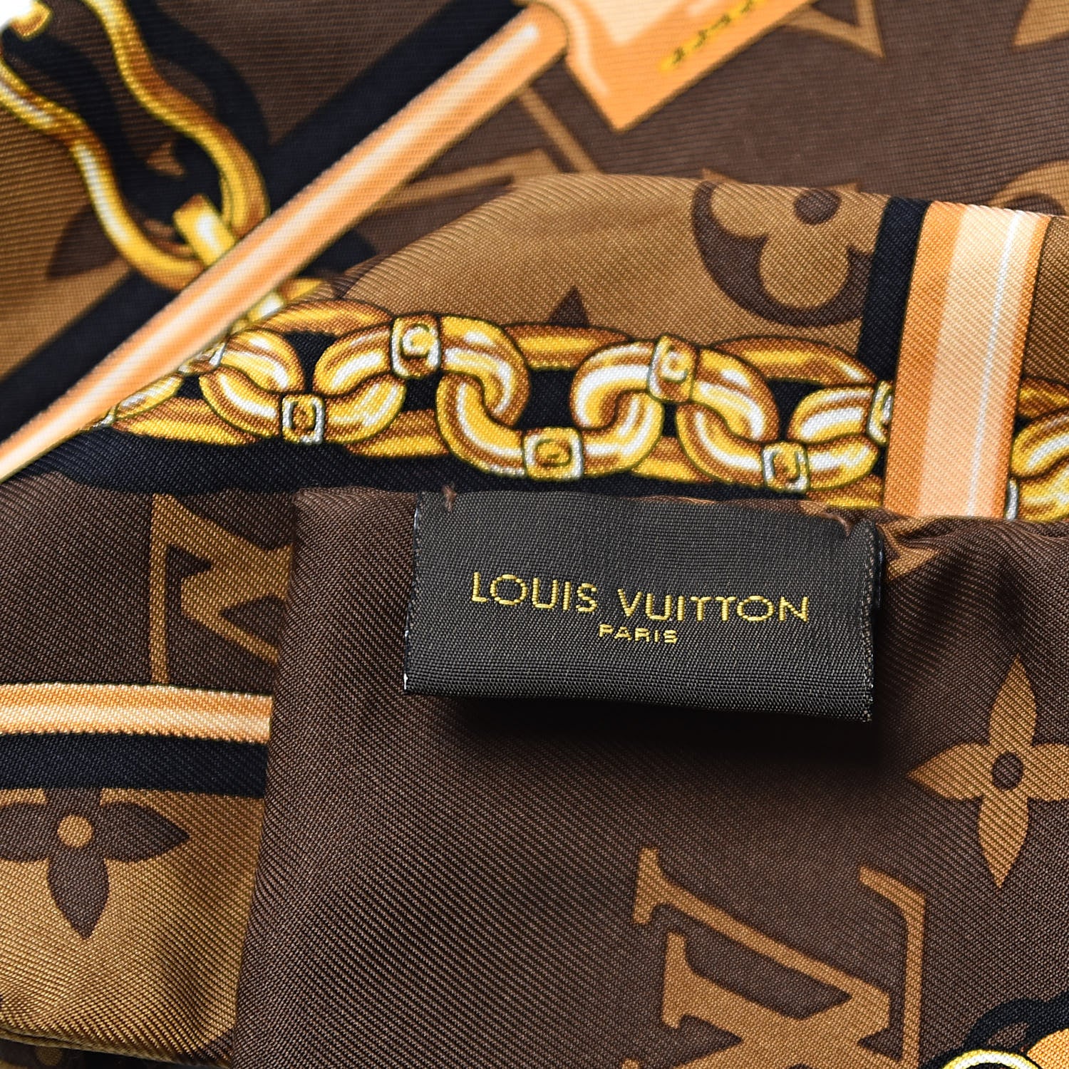 Louis Vuitton Silk Monogram Confidential Bandeau Brown 3 of 3