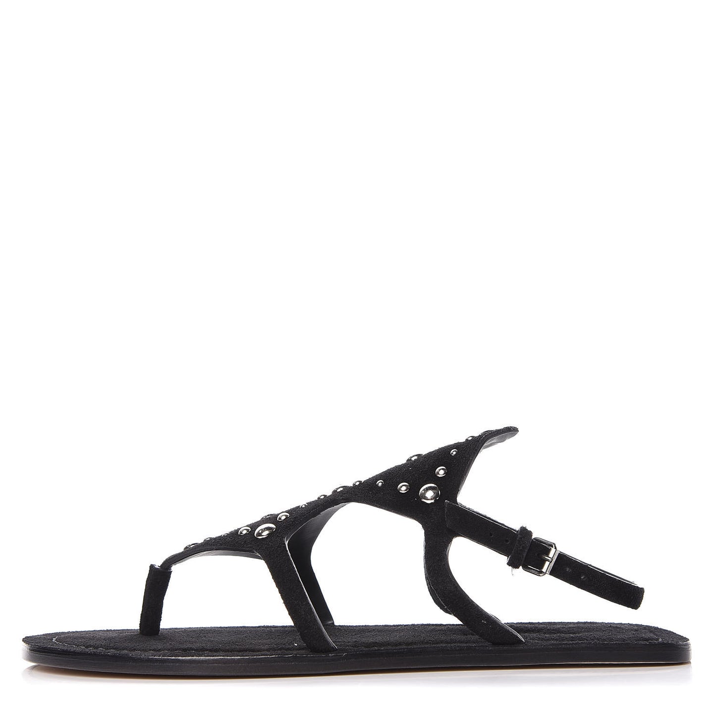 Suede Studded Ella Sandals 39 Black