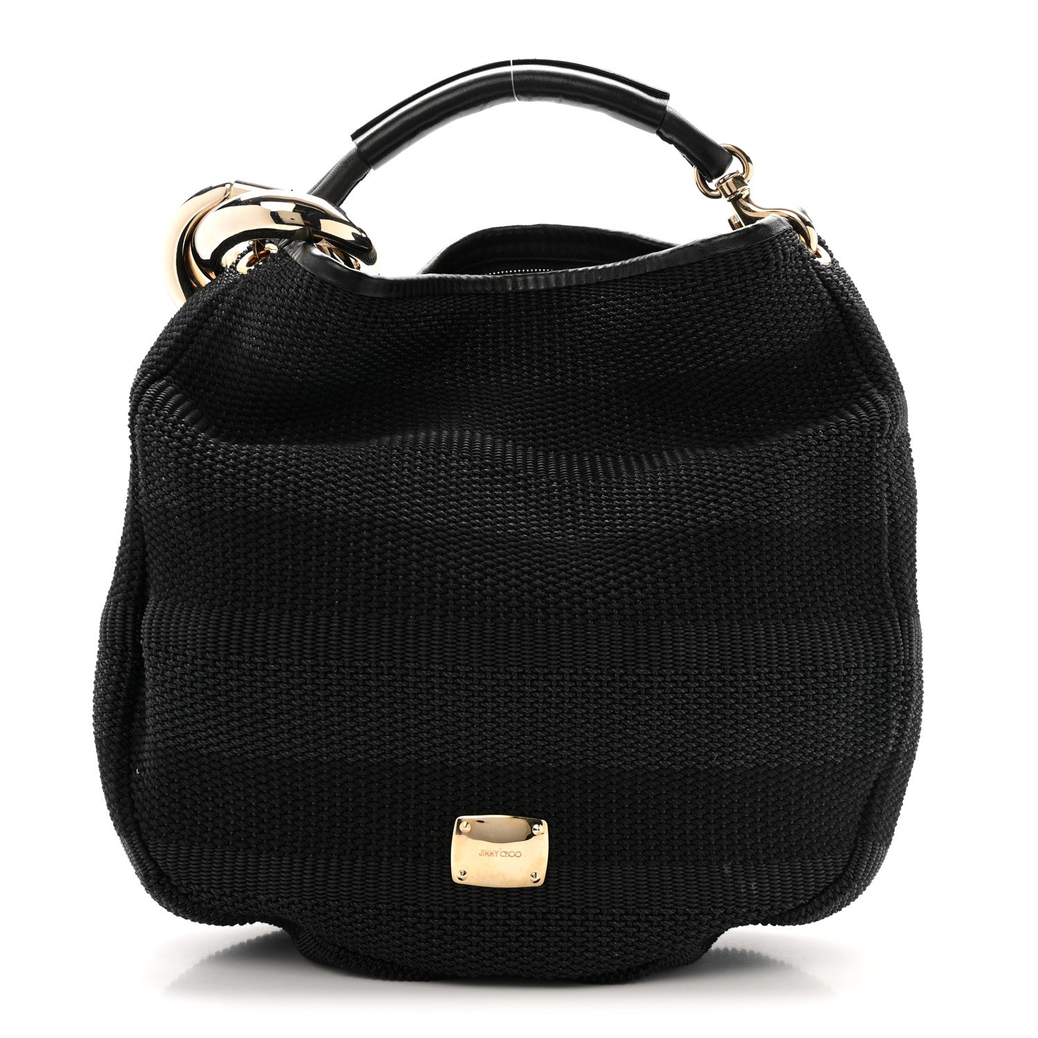 Jimmy Choo Raffia Large Sky Hobo Black 1 of 11