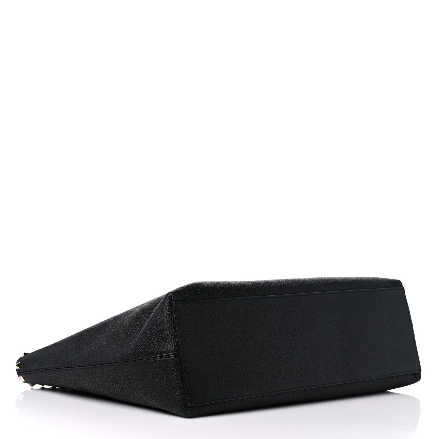 Valentino Garavani Grained Calfskin Rockstud Shoulder Tote Black 4 of 14