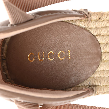 Gucci Nappa Matelasse GG Marmont Ankle Wrap Platform 35/120mm Espadrille Wedges 36 Porcelain Rose 8 of 10