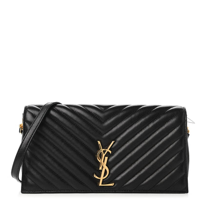 Saint Laurent Lambskin Matelasse Monogram Kate 99 Black 1 of 11