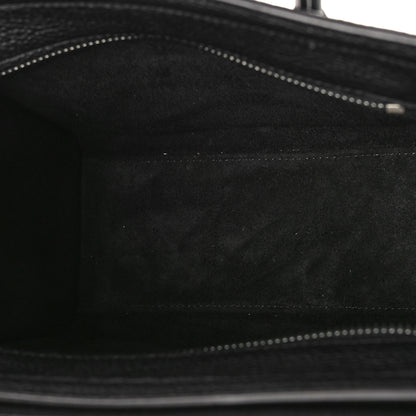 Celine Drummed Calfskin Nano Luggage Black 5 of 8