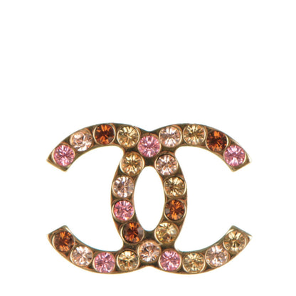 Chanel Crystal CC Mini Brooch Gold Multicolor 1 of 4