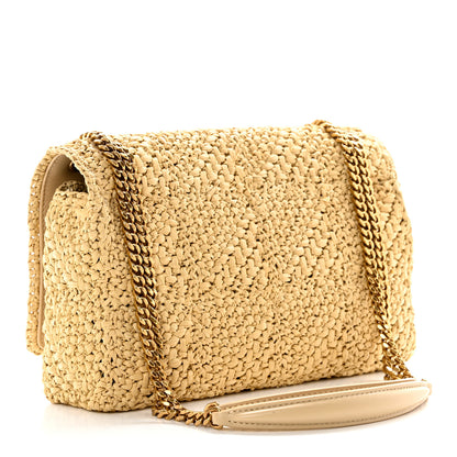 Saint Laurent Raffia Monogram Medium Jamie Natural Avorio 3 of 14