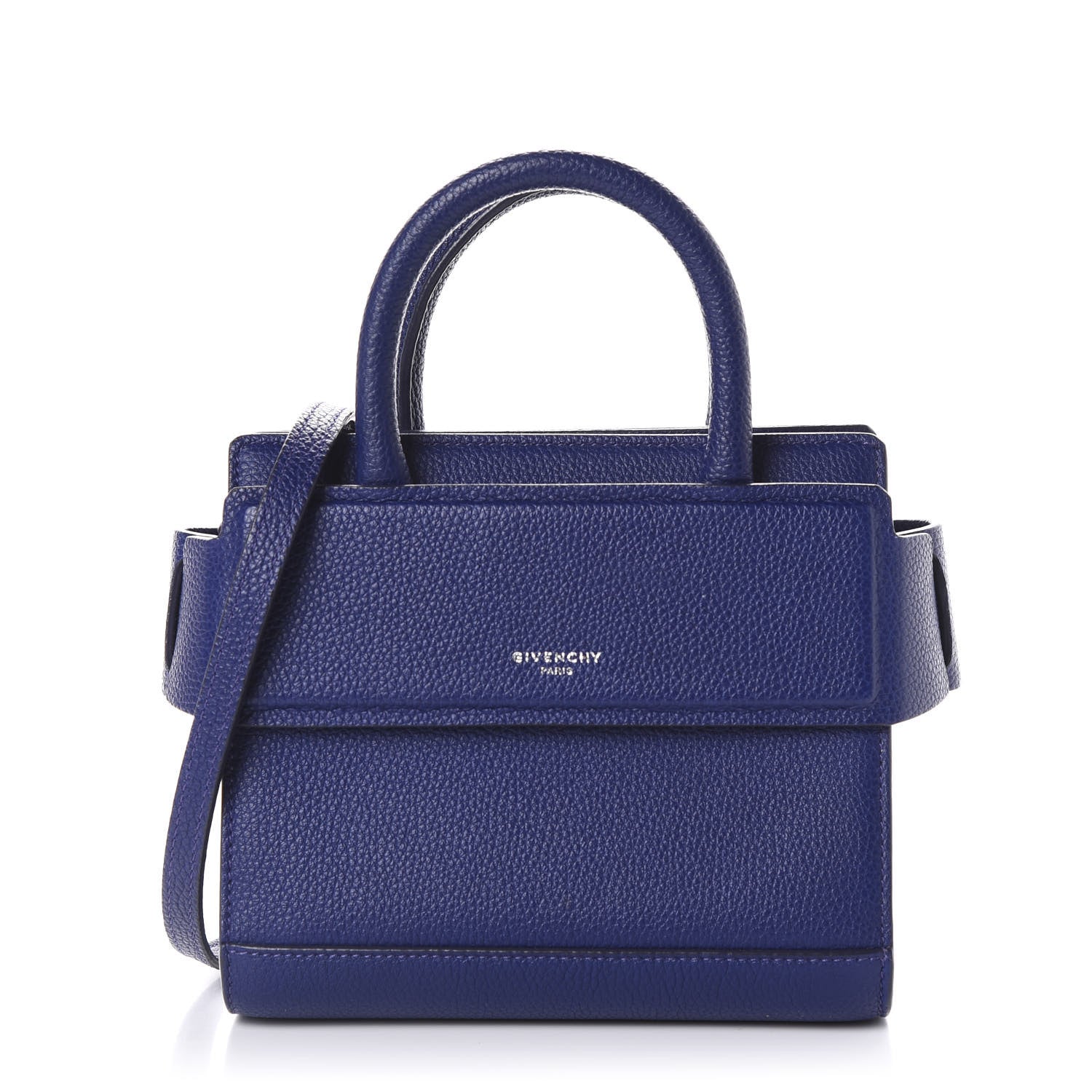 Givenchy Grained Calfskin Nano Horizon Satchel Blue 1 of 10