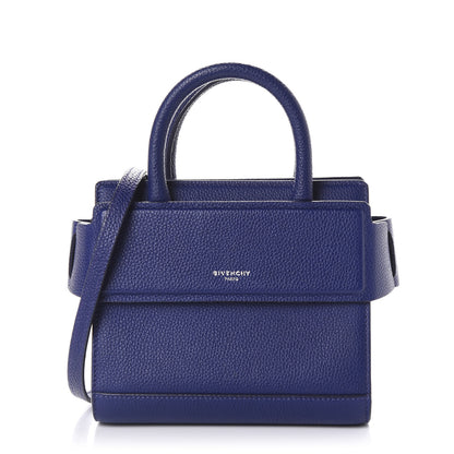 Givenchy Grained Calfskin Nano Horizon Satchel Blue 1 of 10
