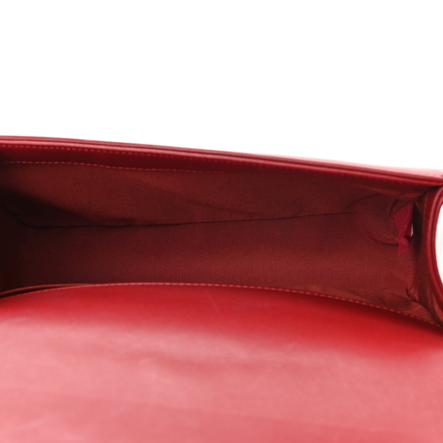 Lambskin Quilted Medium Boy Flap Red