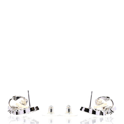 Chanel Crystal Star 5 CC Earrings Silver 3 of 5
