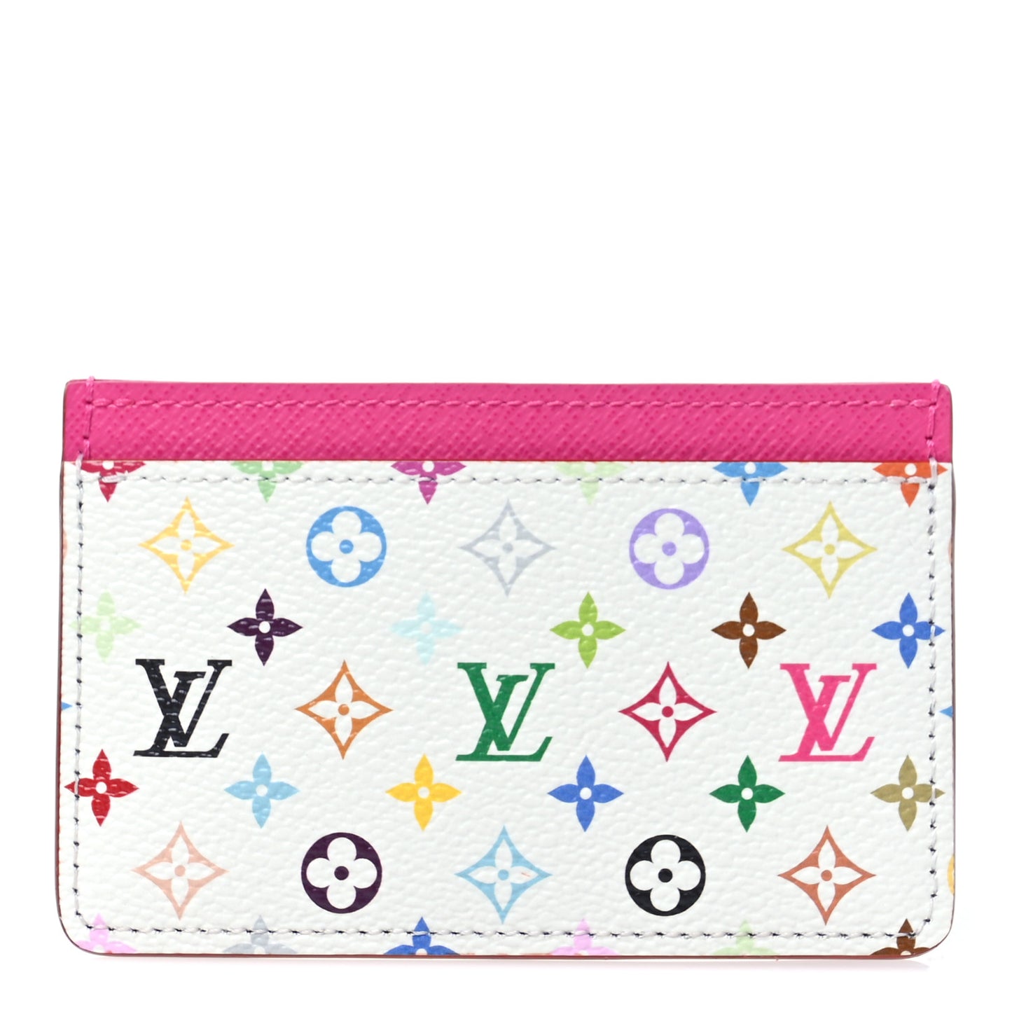 LV X TM Monogram Multicolor Card Holder Kawaii Pink
