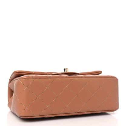 Chanel Lambskin Quilted Mini Rectangular Flap Brown 4 of 10