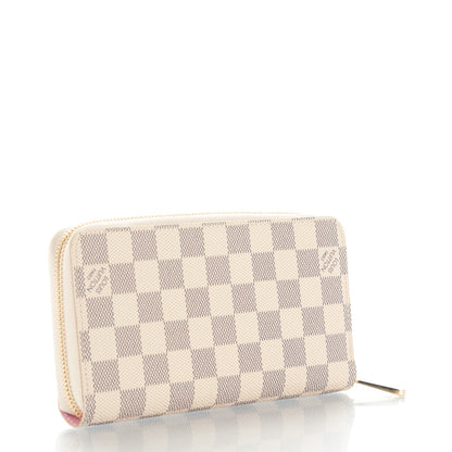 Louis Vuitton Damier Azur 2016 Christmas Animation Zippy Wallet Rose Ballerine 3 of 7