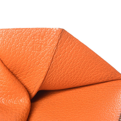 Hermes Ostrich Bearn Gusset Wallet Orange 8 of 9