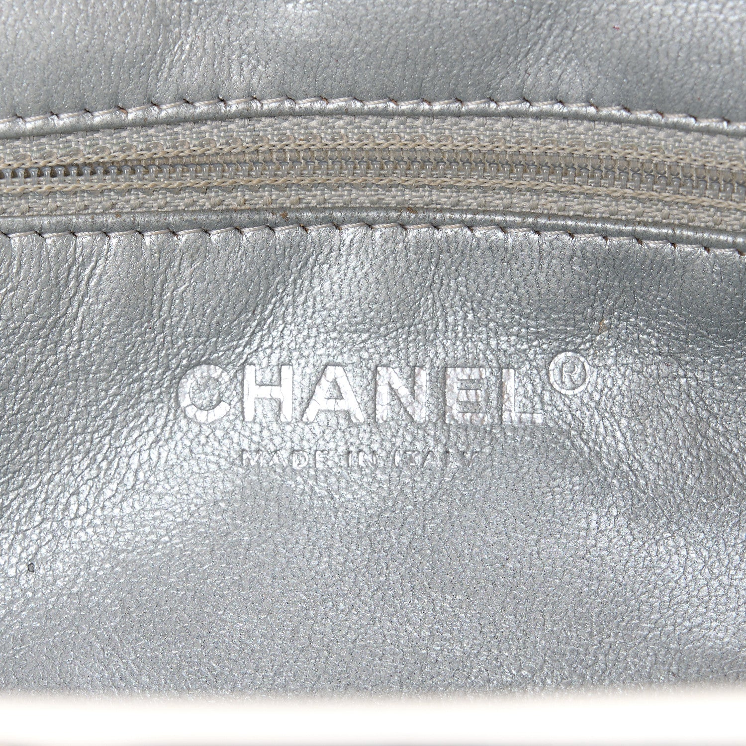 Chanel Metallic Aged Calfskin Quilted Timeless Clutch Silver 7 of 12