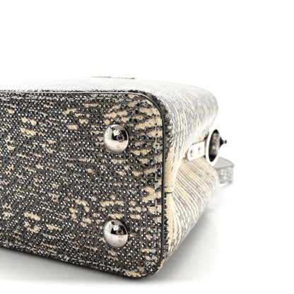 Louis Vuitton Lizard Mini Capucines Argento 9 of 10