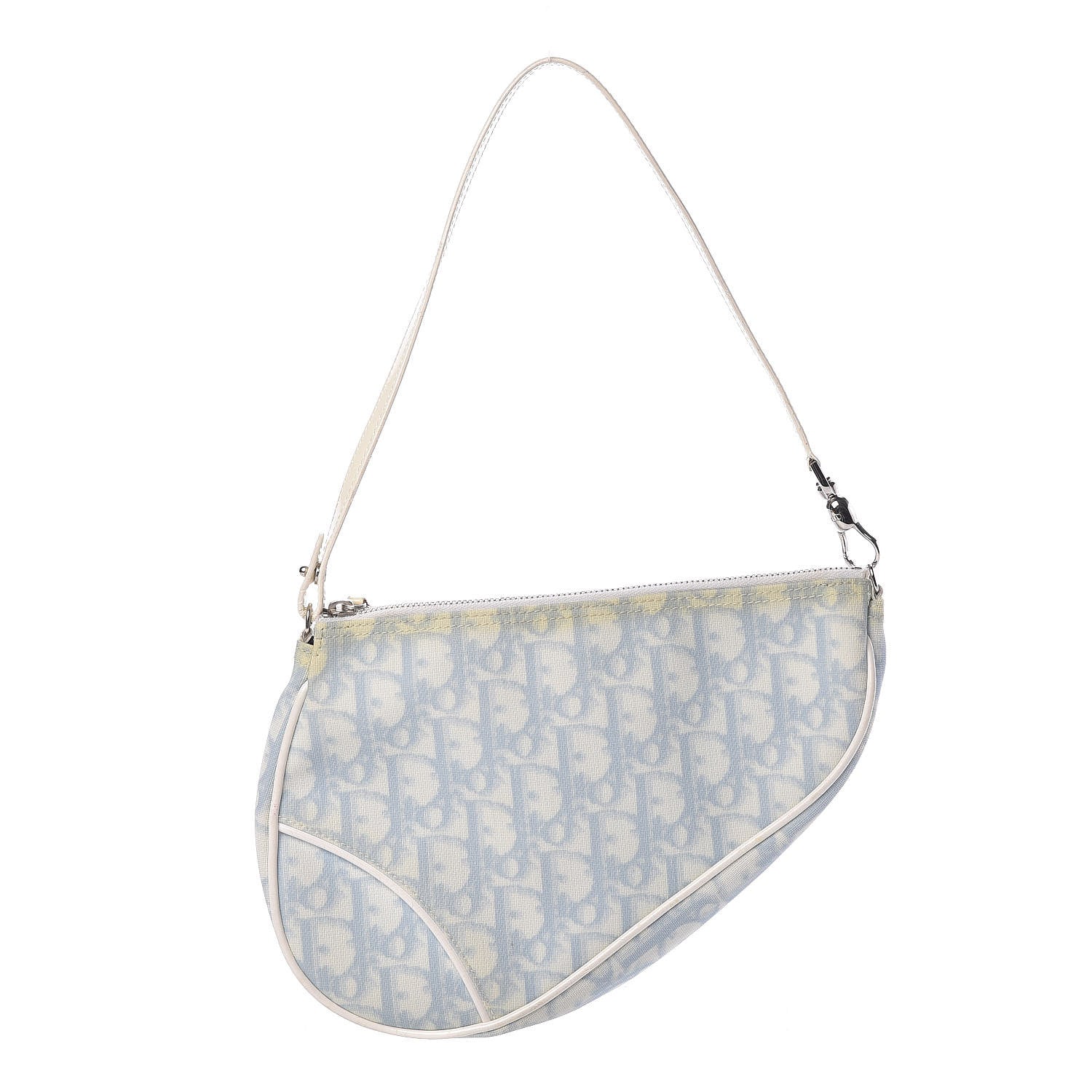 Christian Dior Monogram Mini Saddle Pochette Blue 1 of 13