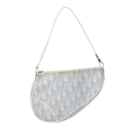 Christian Dior Monogram Mini Saddle Pochette Blue 1 of 13