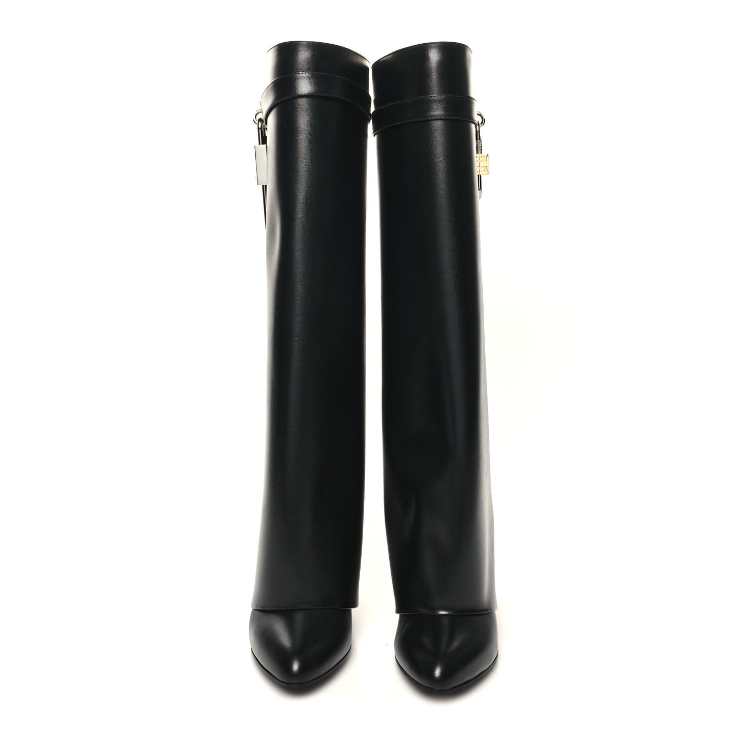 Calfskin Shark Lock Pant Boots 39.5 Black