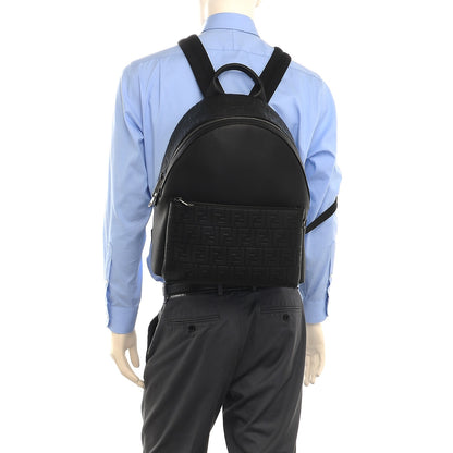 Fendi Vitello Grace FF 1974 Embossed Backpack Black 2 of 8