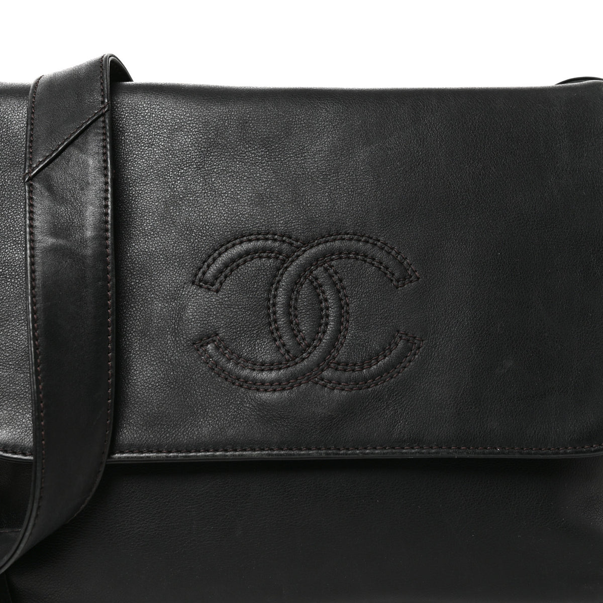 Chanel Lambskin CC Tassel Shoulder Flap Bag Black 8 of 10
