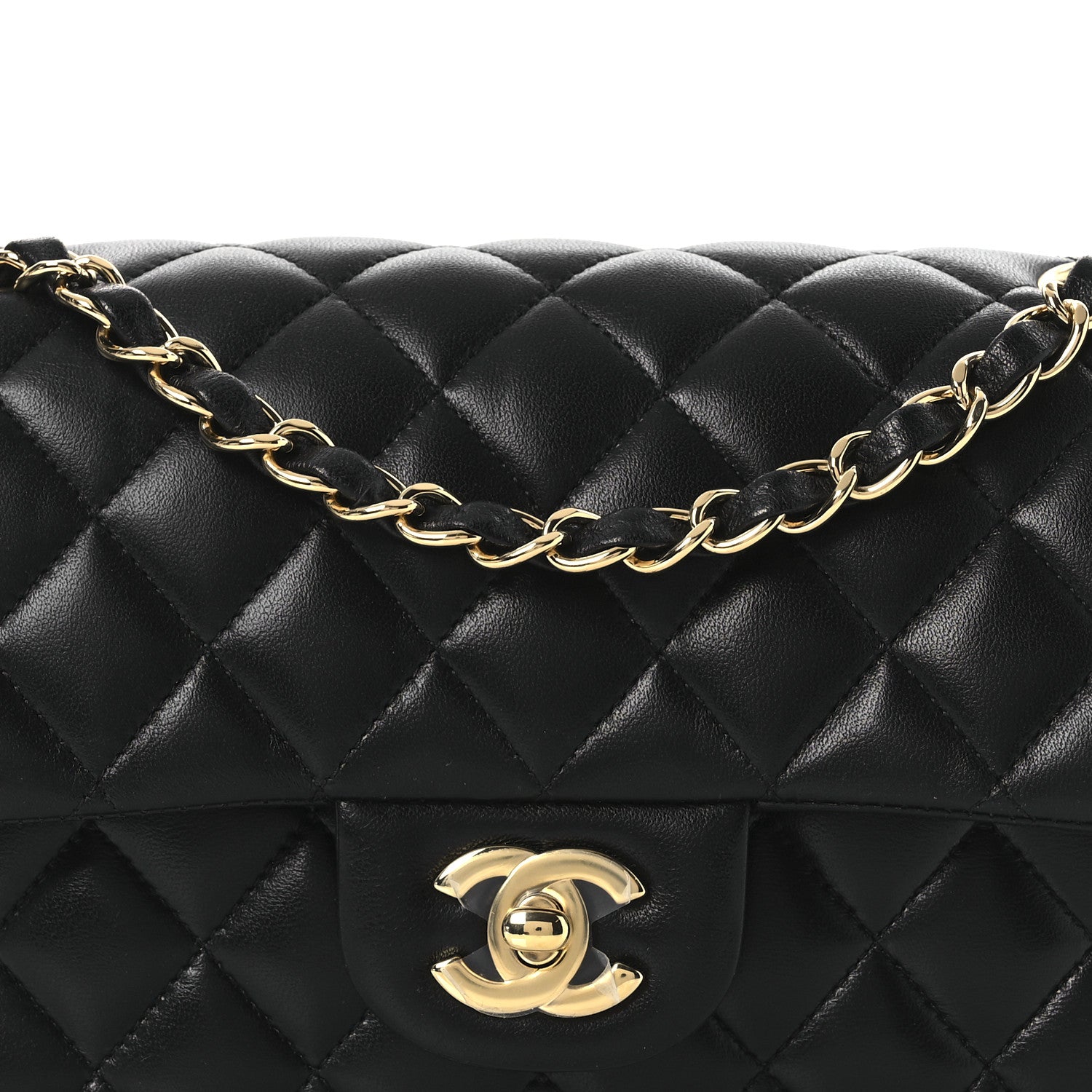 Chanel Lambskin Quilted Small Double Flap Black 8 of 11