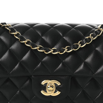Chanel Lambskin Quilted Small Double Flap Black 8 of 11