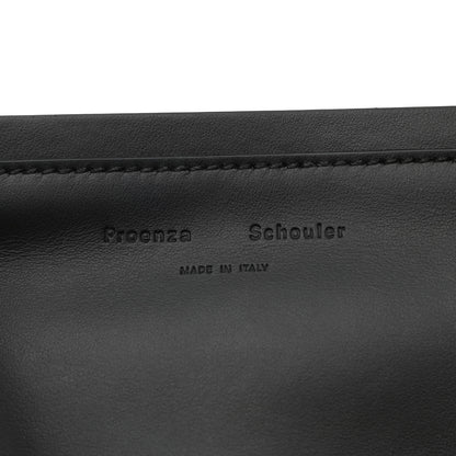 Proenza Schouler Calfskin Snakeskin Embossed XL Ruched Tote Beige White 7 of 11