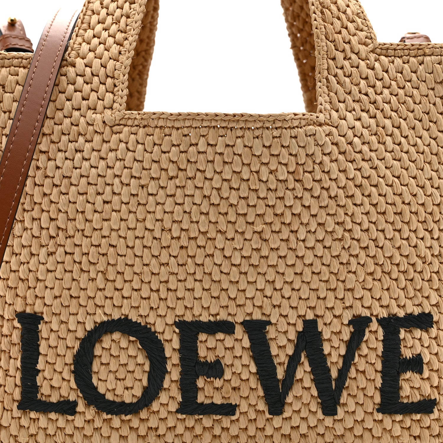 Loewe Raffia Small Paula's Ibiza Logo Tote Natural Tan Natural Tan 7 of 9