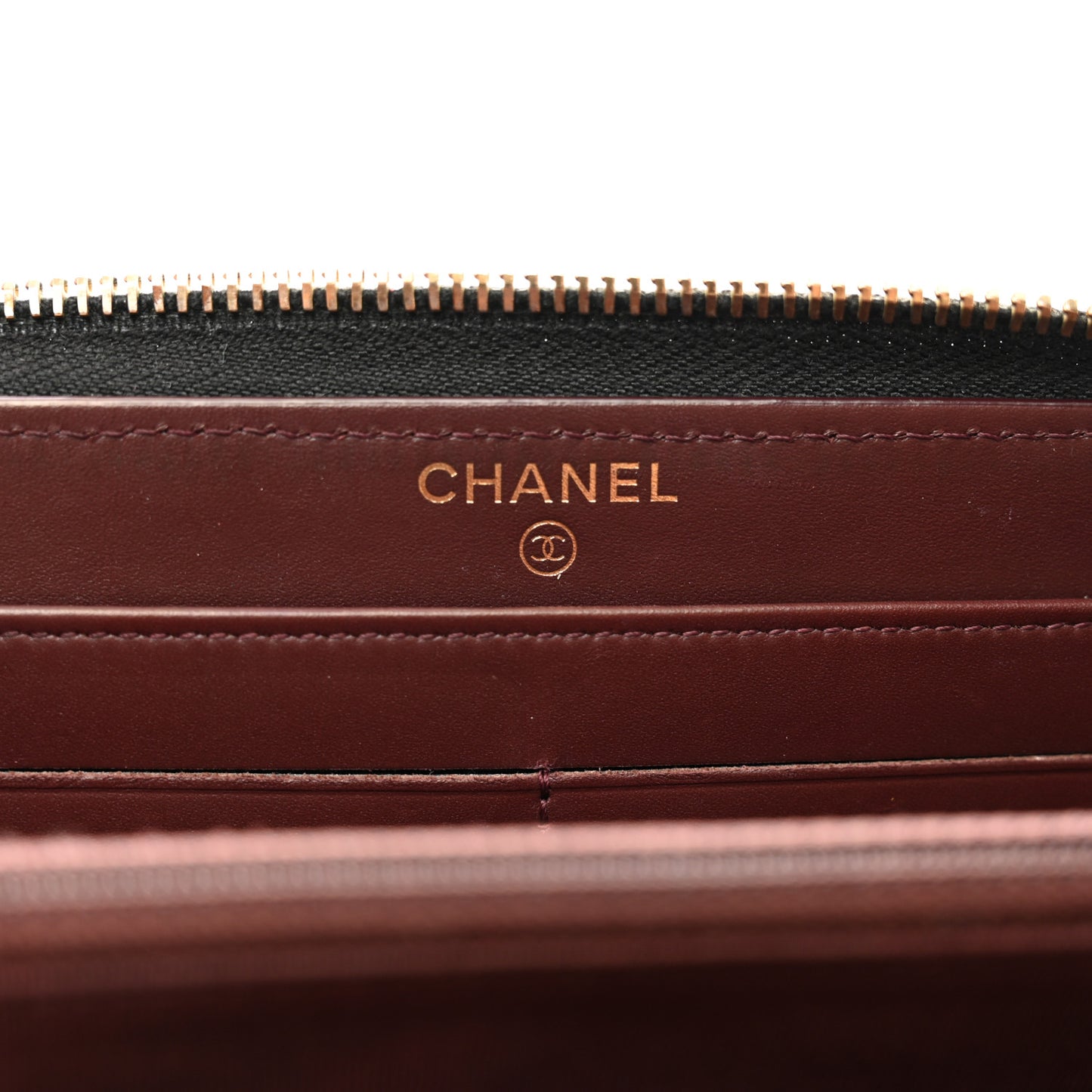 Caviar Quilted Large Gusset Zip Around Wallet Black