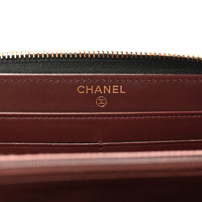 Chanel Caviar Quilted Large Gusset Zip Around Wallet Black 7 of 9