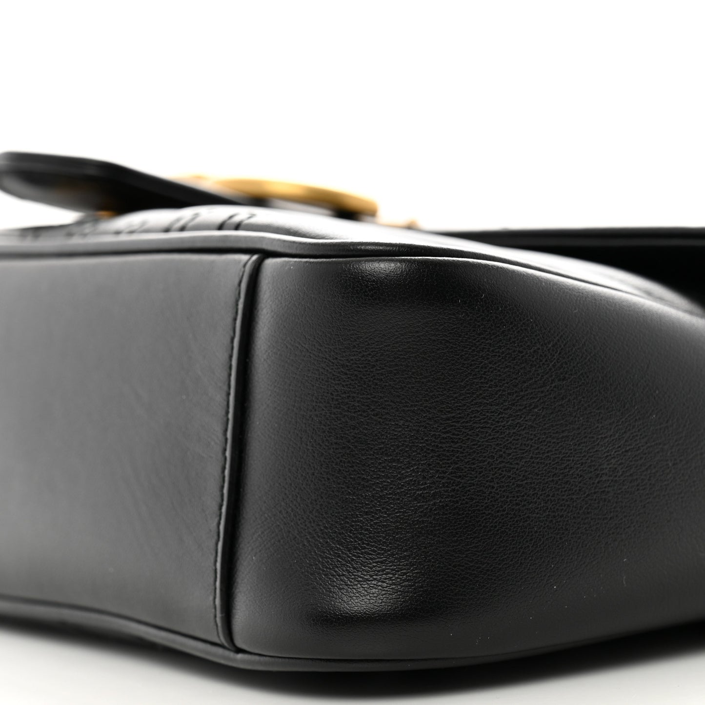 Calfskin Matelasse Small GG Marmont Shoulder Bag Black