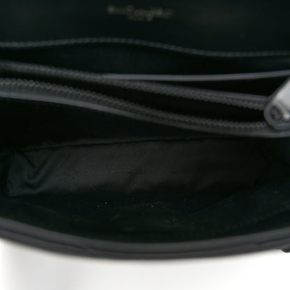 Saint Laurent Calfskin Y Quilted Monogram Monochrome Small Loulou Chain Satchel Black 5 of 11