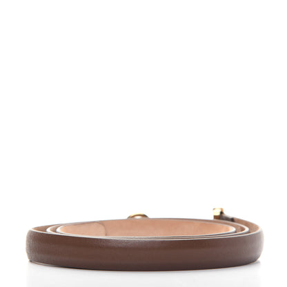 Gucci Calfskin Horsebit Skinny Belt 100 40 Brown 2 of 10