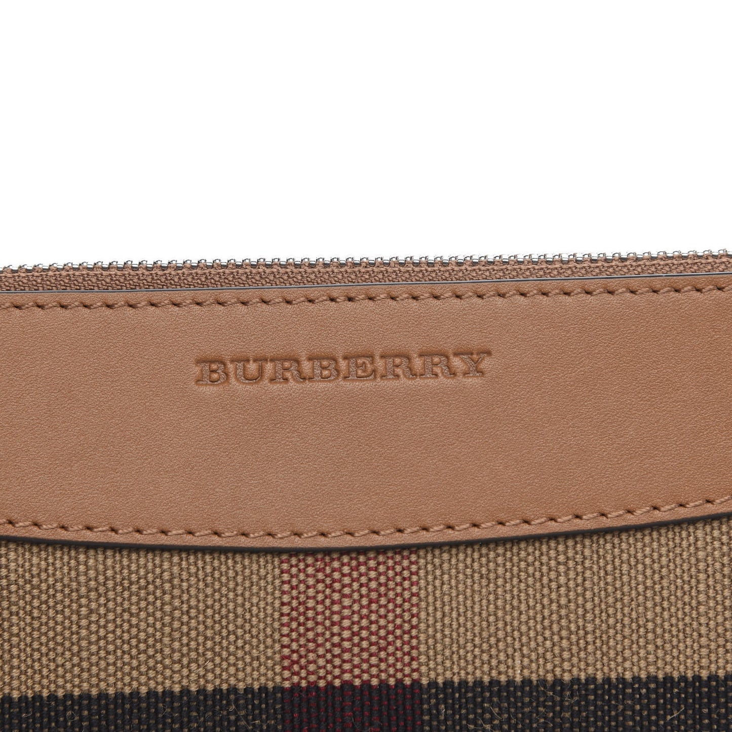 Mega Check Peyton Crossbody Clutch Bag Saddle Brown