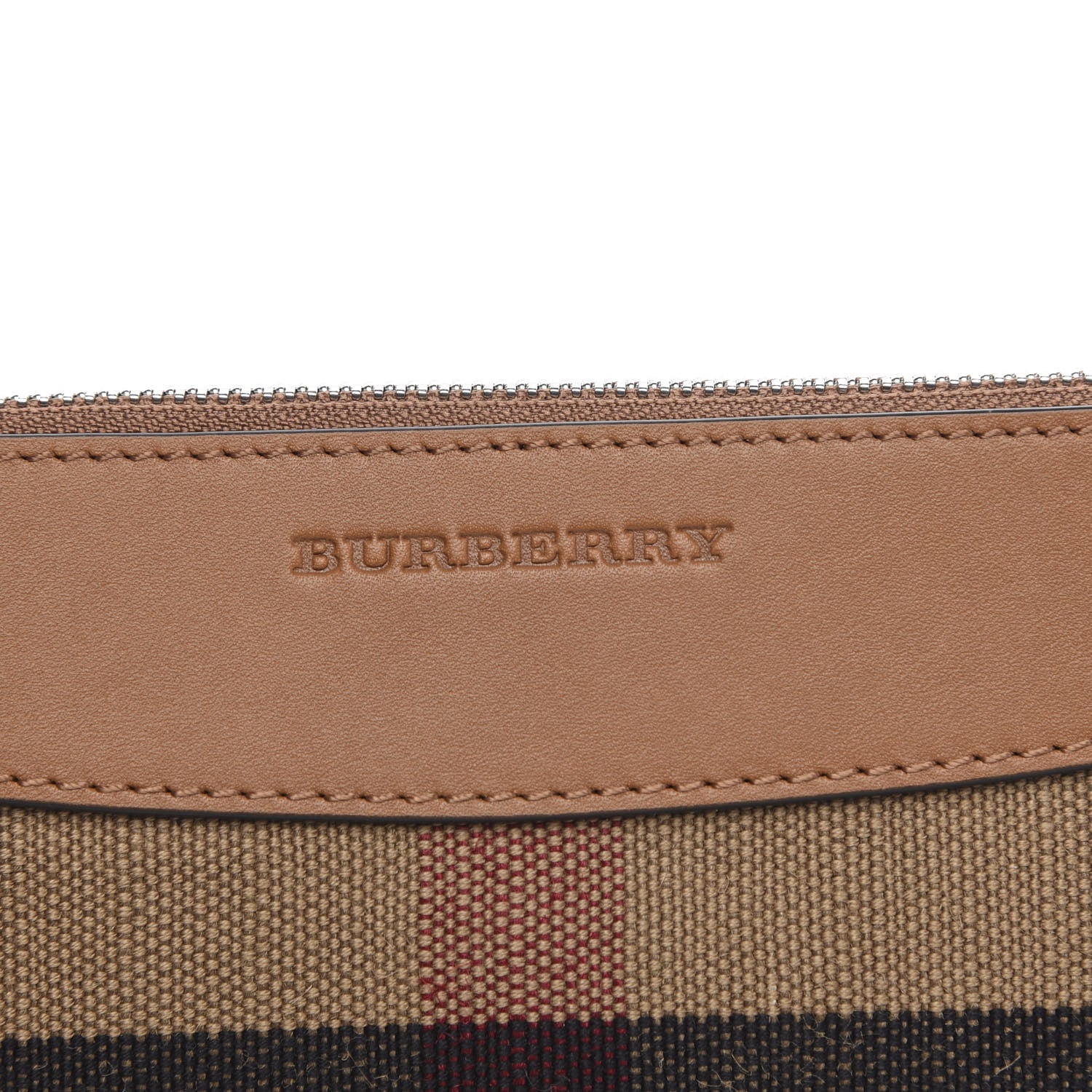 Burberry Mega Check Peyton Crossbody Clutch Bag Saddle Brown 11 of 11