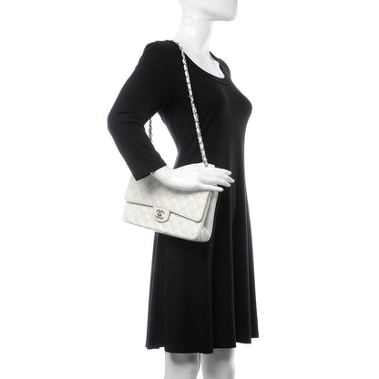 Chanel Caviar Quilted Medium Double Flap White 3 of 24