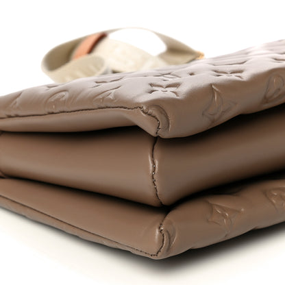 Louis Vuitton Lambskin Embossed Monogram Coussin PM Taupe 8 of 15