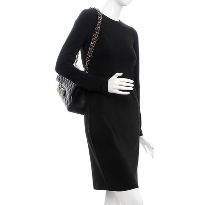 Chanel Caviar Quilted Jumbo Double Flap Black 3 of 9
