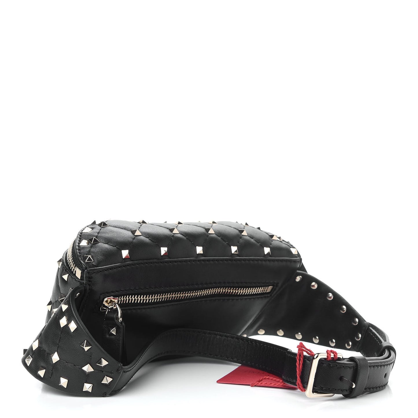 Nappa Rockstud Spike Belt Bag 85 Black