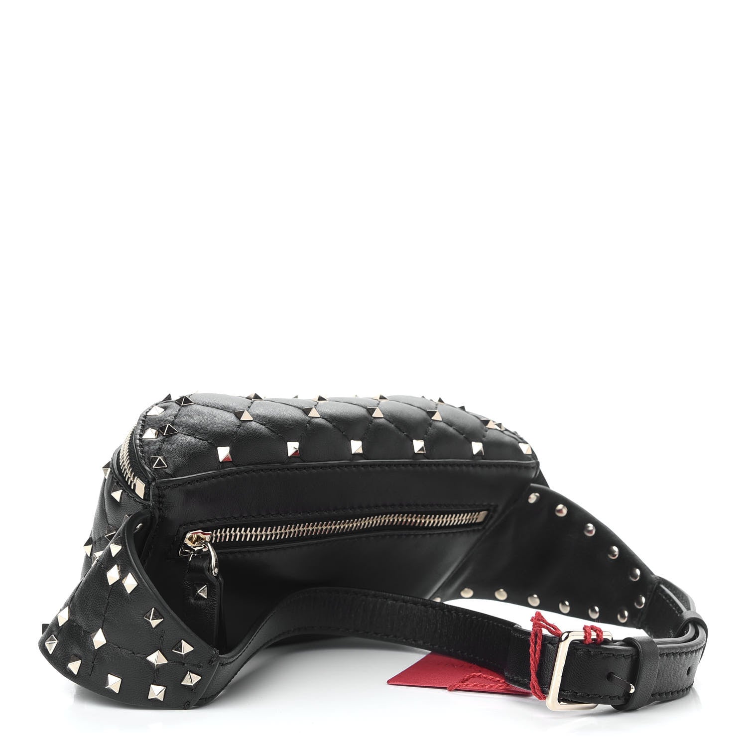 Valentino Garavani Nappa Rockstud Spike Belt Bag 85 Black 3 of 9