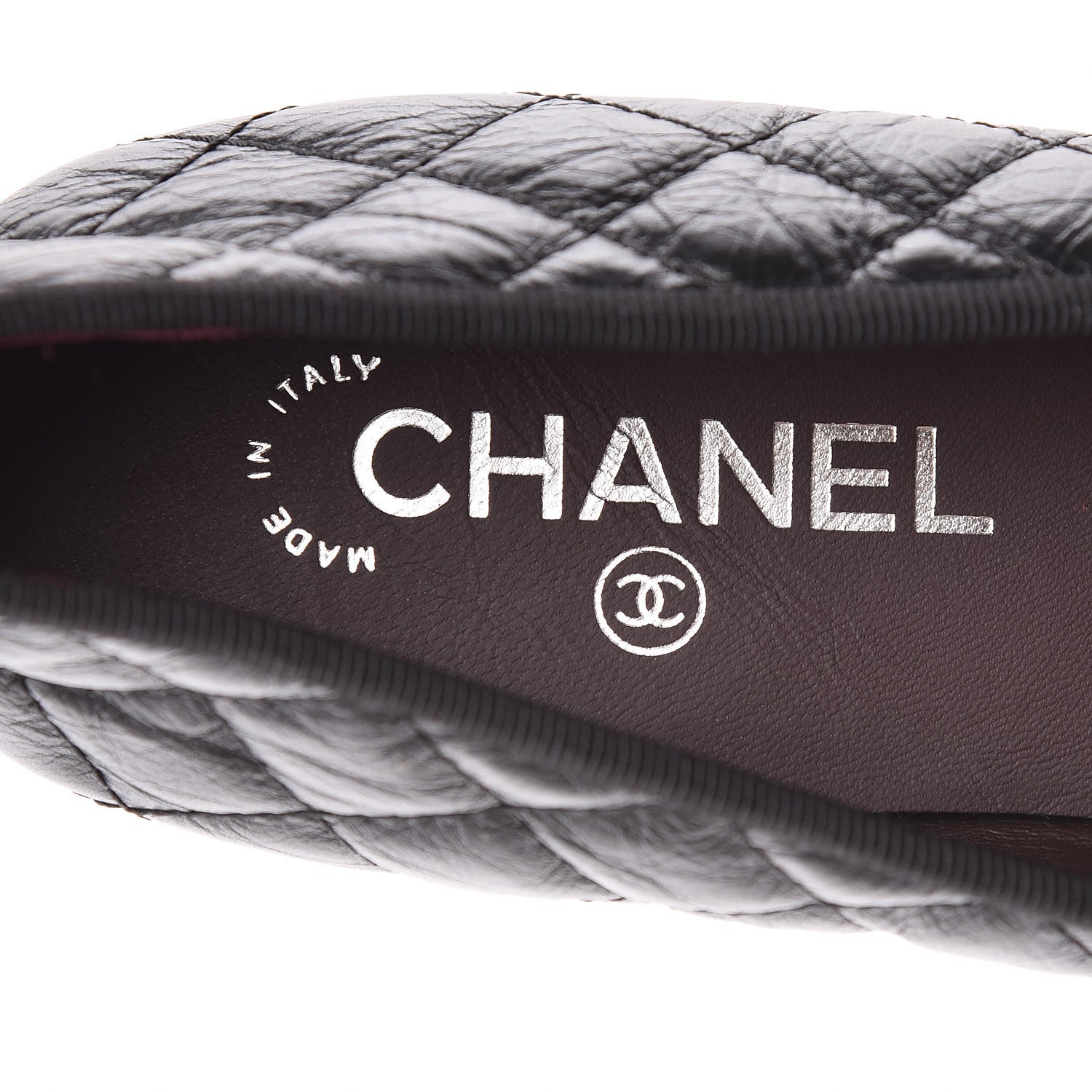 Chanel Aged Calfskin Quilted Cap Toe Ballerina Flats 42 Black 7 of 8
