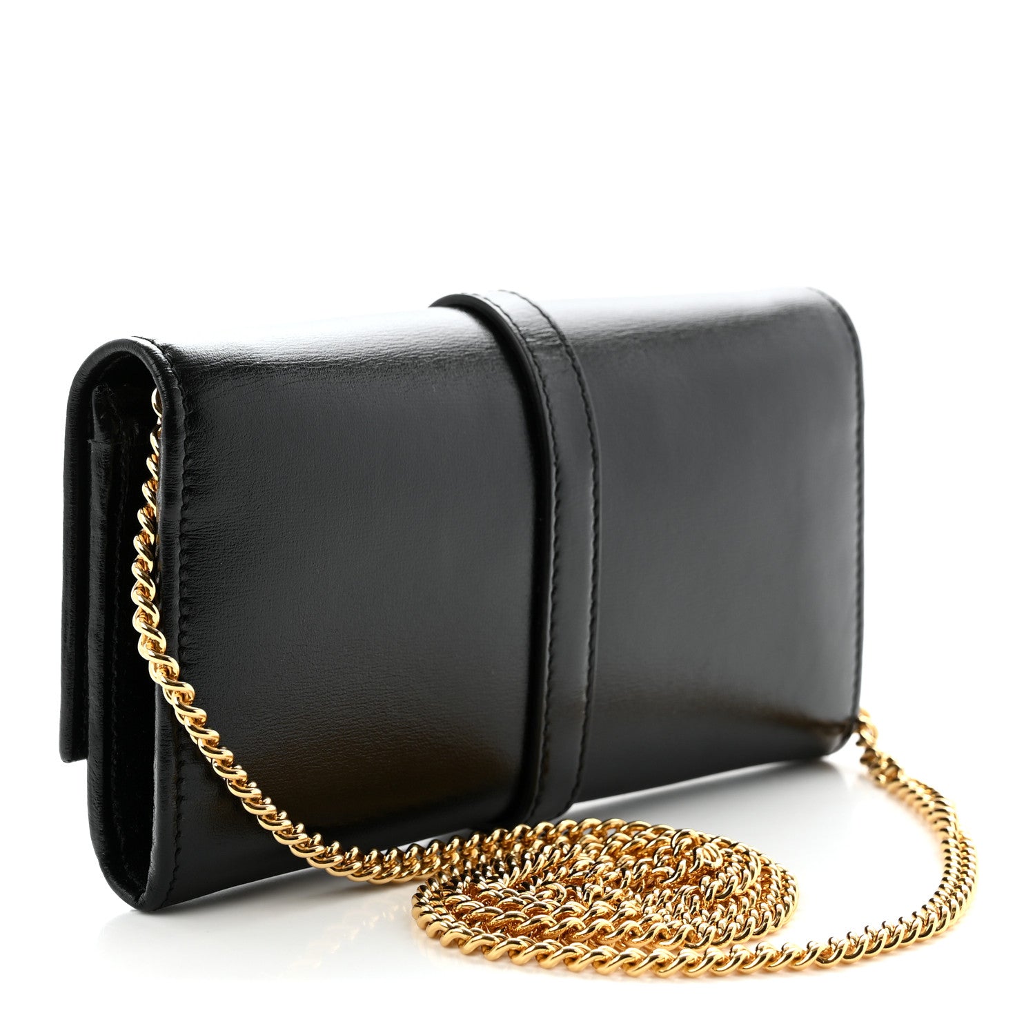 Gucci Calfskin Jackie 1961 Chain Wallet Black Black 3 of 11