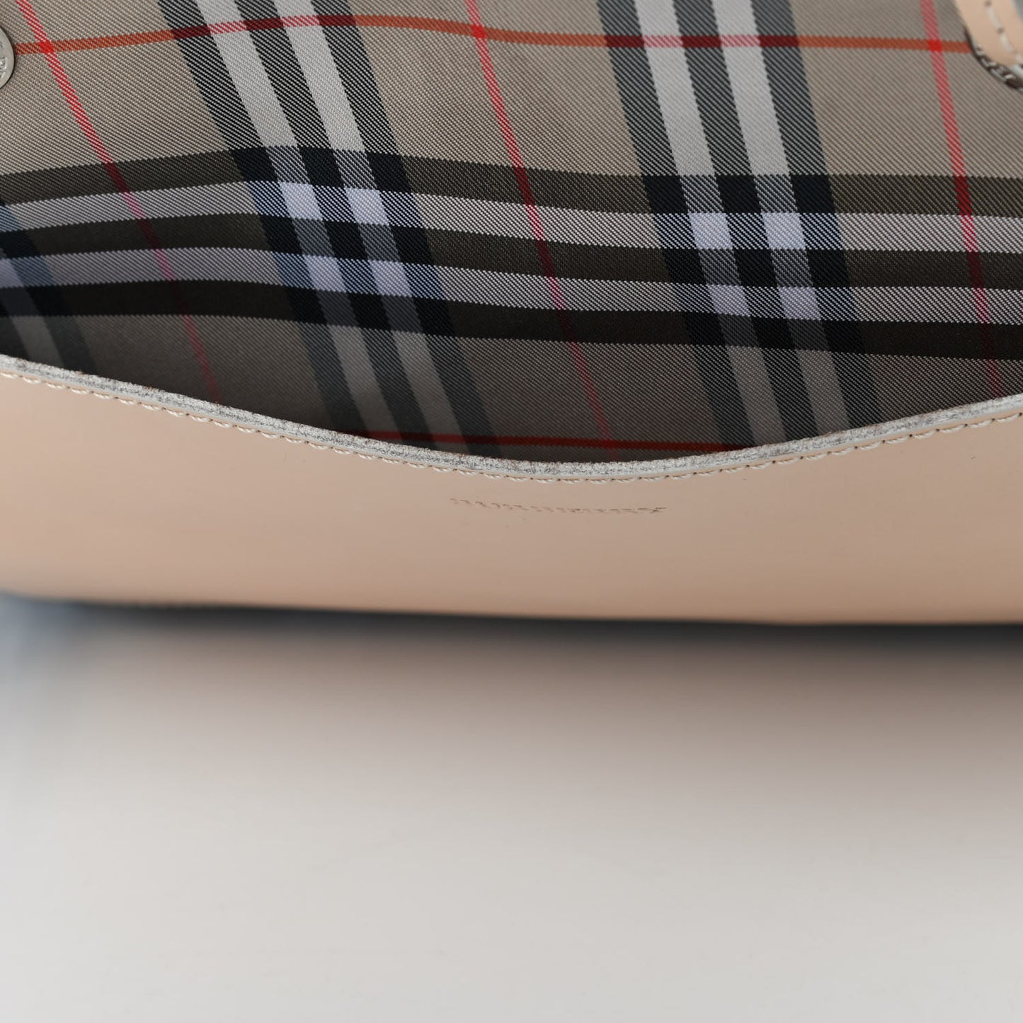 Canvas House Check Front Pocket Tote Beige