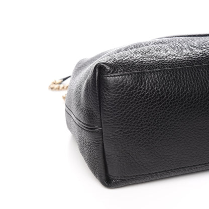 Gucci Pebbled Calfskin Medium Soho Chain Shoulder Bag Black 8 of 10